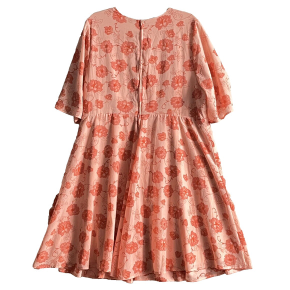 Torrid Dress Size 20 Floral Faux Wrap Flutter Sleeve Feminine Flowy V Neck Party - Picture 8 of 16